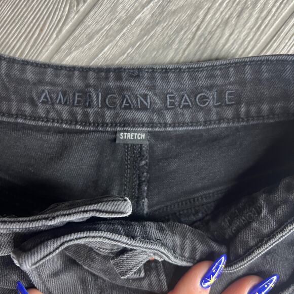 American eagle outfitters stretch size 2 black shorts cutoff - Picture 2 of 4
